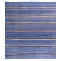 Doris Leslie Blau Vintage Indian Dhurrie Striped Purple Rug Doris Leslie Blau Vintage Indian Dhurrie Striped Purple Rug