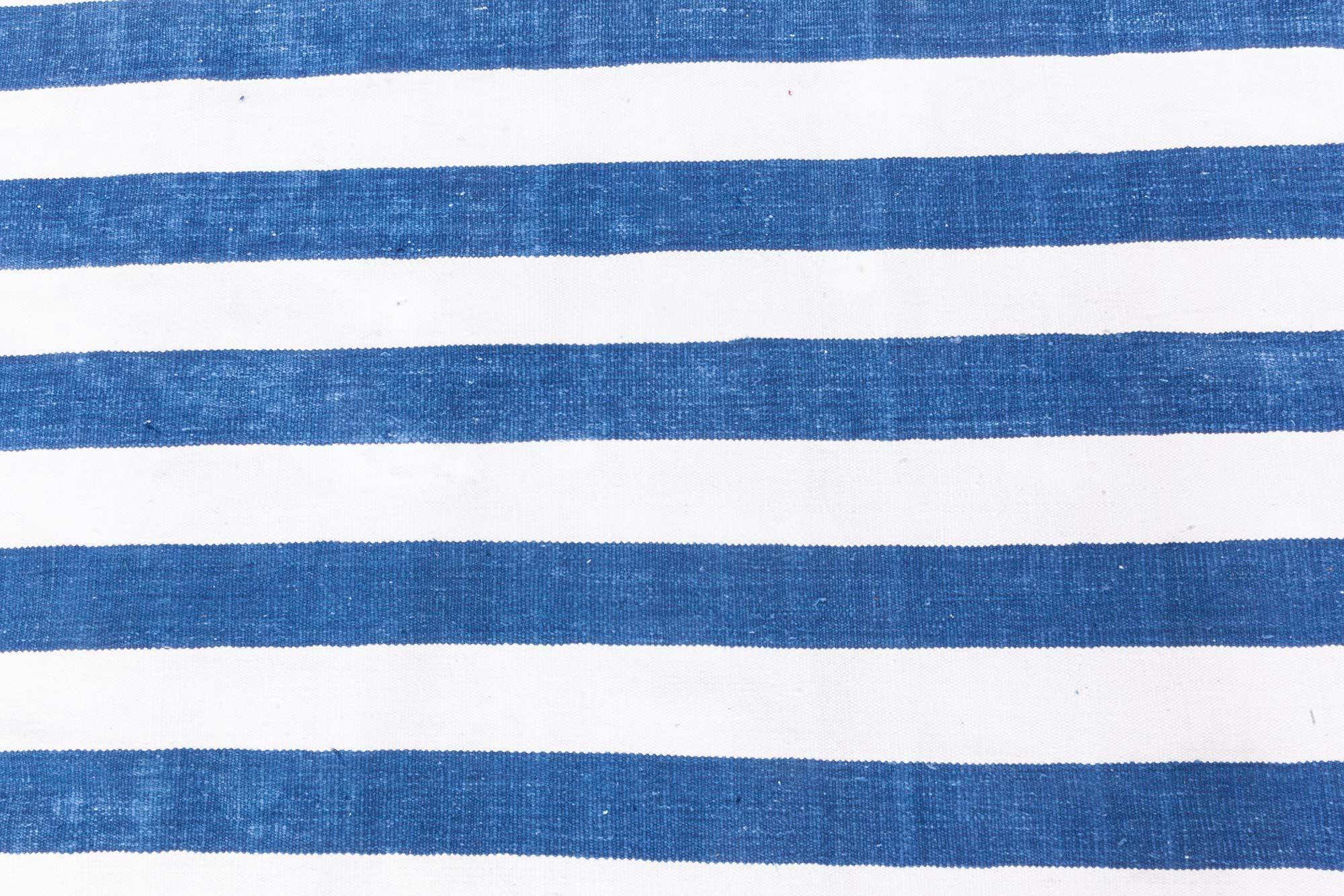 Indiano Tappeto a righe Doris Leslie Blau Vintage Indian Dhurrie in vendita