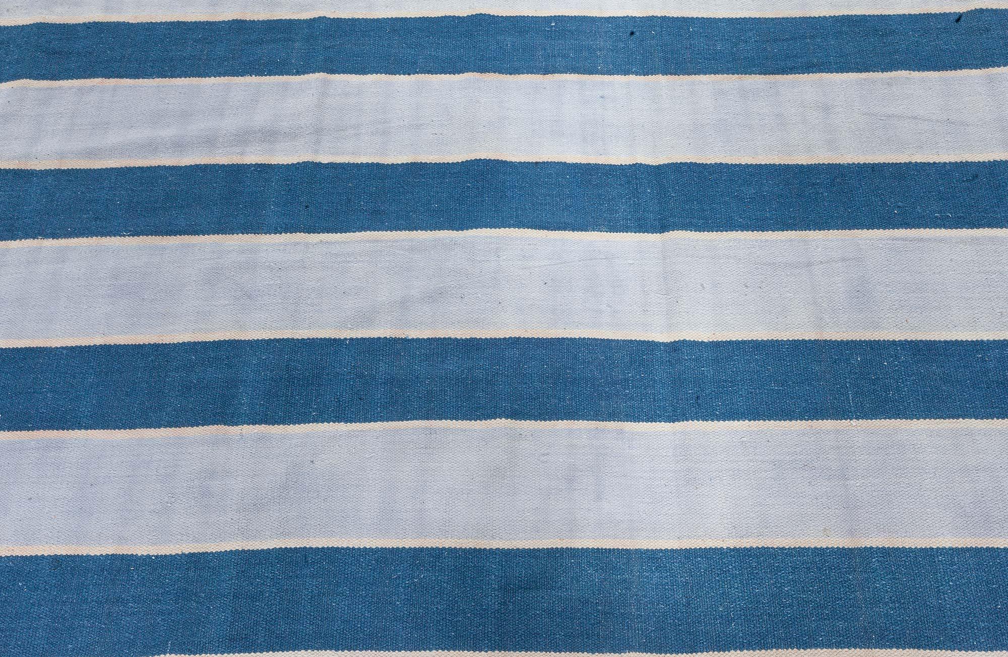 Tappeto a righe Doris Leslie Blau Vintage Indian Dhurrie In condizioni buone in vendita a New York, NY