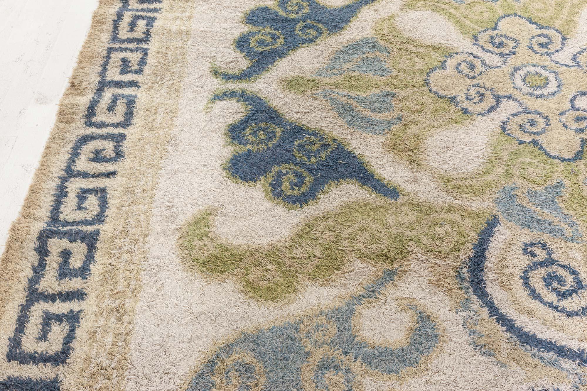 Hand-Knotted Doris Leslie Blau Vintage Japanese Rug For Sale