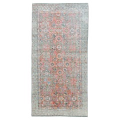 Doris Leslie Blau Vintage Khotan Floral Coral Hand-Knotted Silk Rug