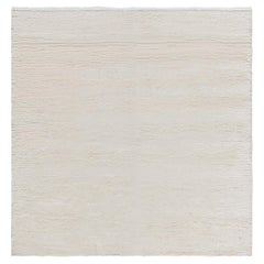 Doris Leslie Blau Vintage Moroccan Abstract Ivory Hand-Knotted Wool Carpet Tulu