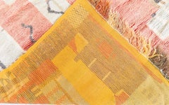 Doris Leslie Blau Vintage Moroccan Abstract Warm Tan Hand-Knotted Wool Carpet