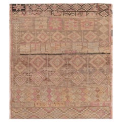 Doris Leslie Blau Vintage Moroccan Geometric Warm Tan Carpet (Fragment)