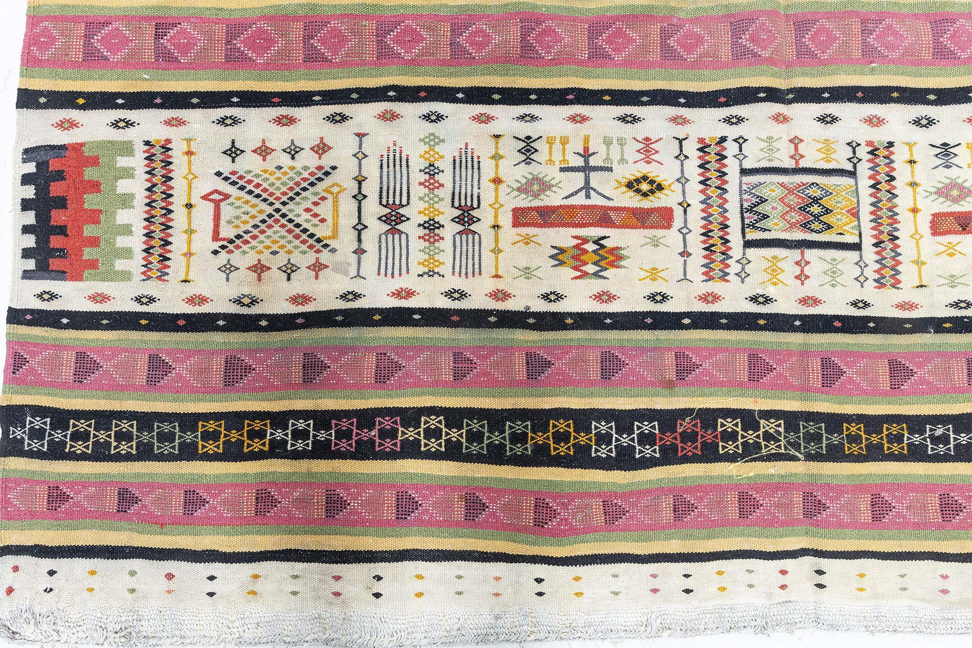 Doris Leslie Blau Vintage Moroccan Kilim Rug For Sale 1