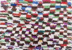 Doris Leslie Blau Vintage Moroccan Rug – Bold Abstract Checkerboard Composition