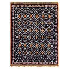 Doris Leslie Blauer marokkanischer Vintage-Teppich