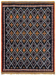 Doris Leslie Blauer marokkanischer Vintage-Teppich