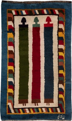 Doris Leslie Blauer marokkanischer Vintage-Teppich