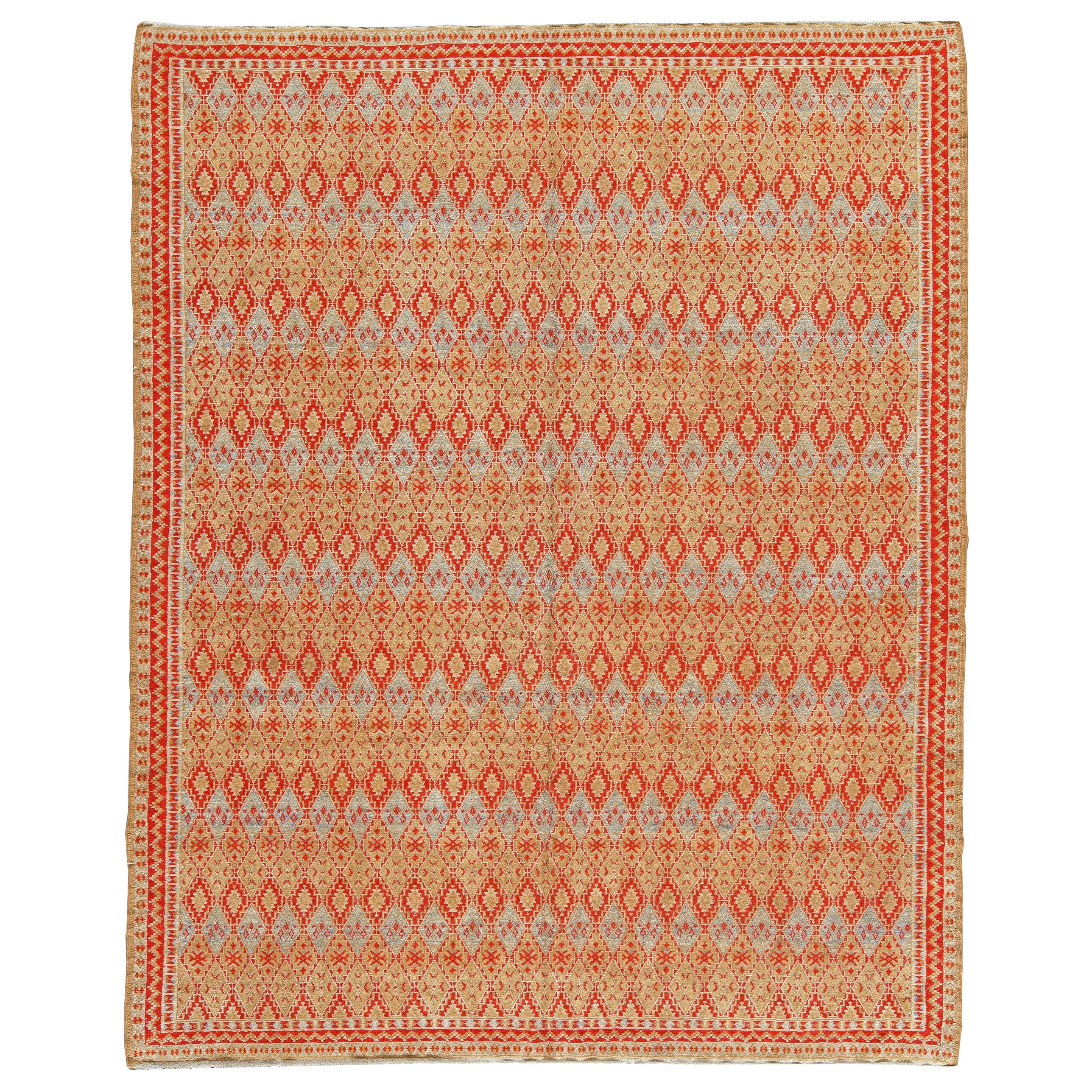 Doris Leslie Blau Tapis marocain vintage - Design géométrique moderniste