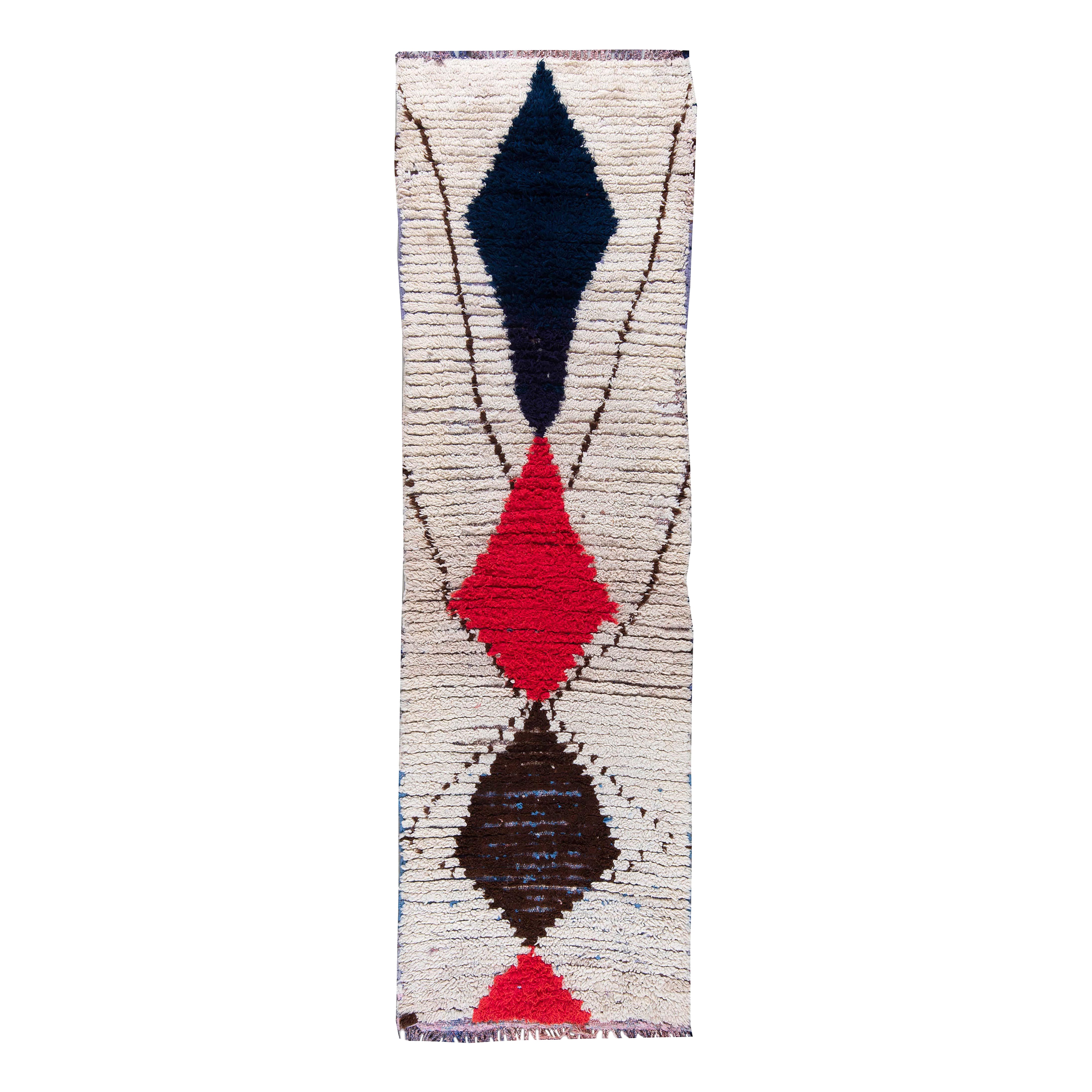 Doris Leslie Blau Vintage Moroccan Rug — Modernist Geometric Abstract Design