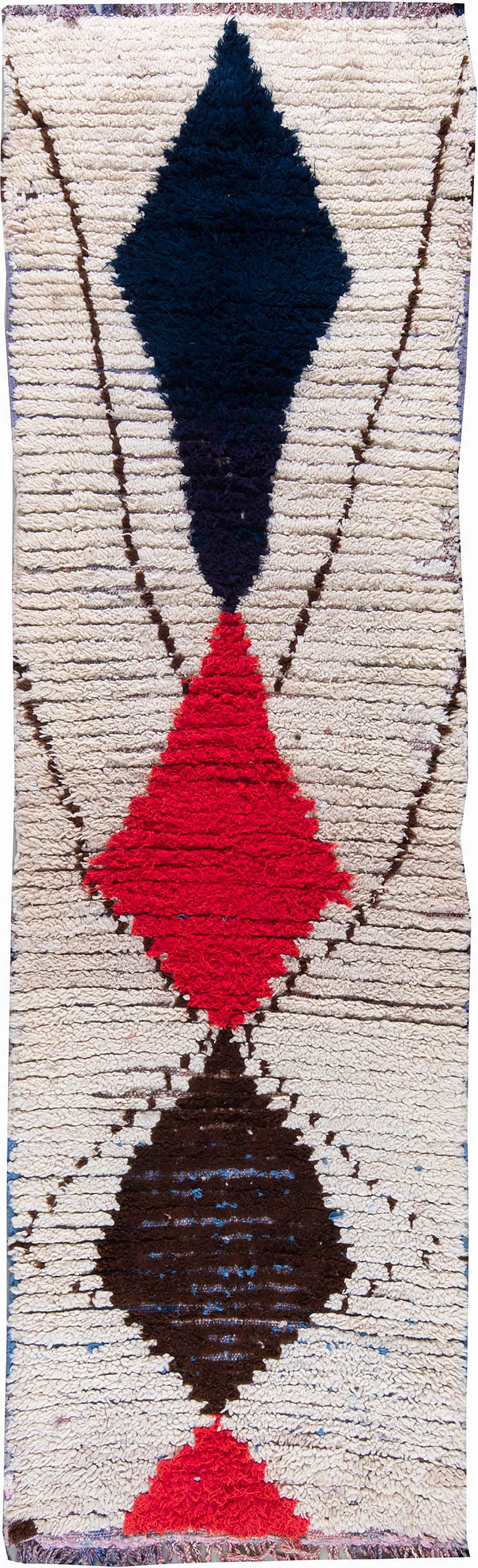 Doris Leslie Blau Vintage Moroccan Rug — Modernist Geometric Abstract Design
