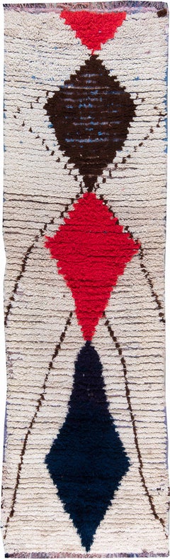 Doris Leslie Blau Vintage Moroccan Rug — Modernist Geometric Abstract Design