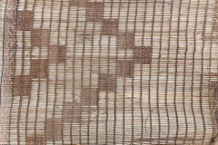 Doris Leslie Blau Vintage Moroccan Tan With Brown Rug Reed And Leather Tuareg