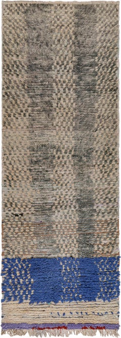 Doris Leslie Blau Alfombra marroquí vintage de lana