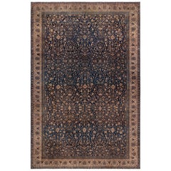 Doris Leslie Blau Antique Persian Kashan Botanic Handmade Wool Rug