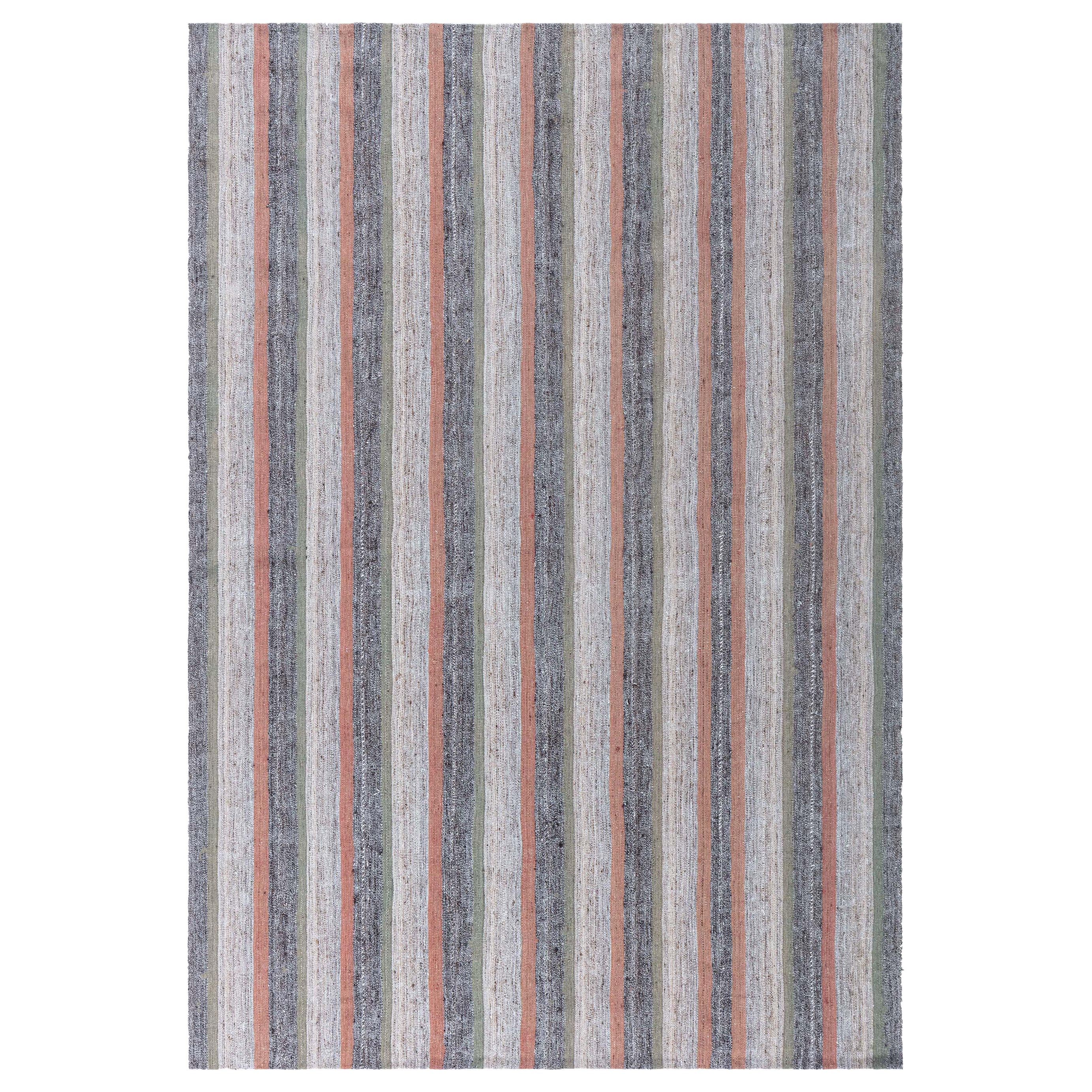 Doris Leslie Blauer Vintage Persischer Kelim-Teppich