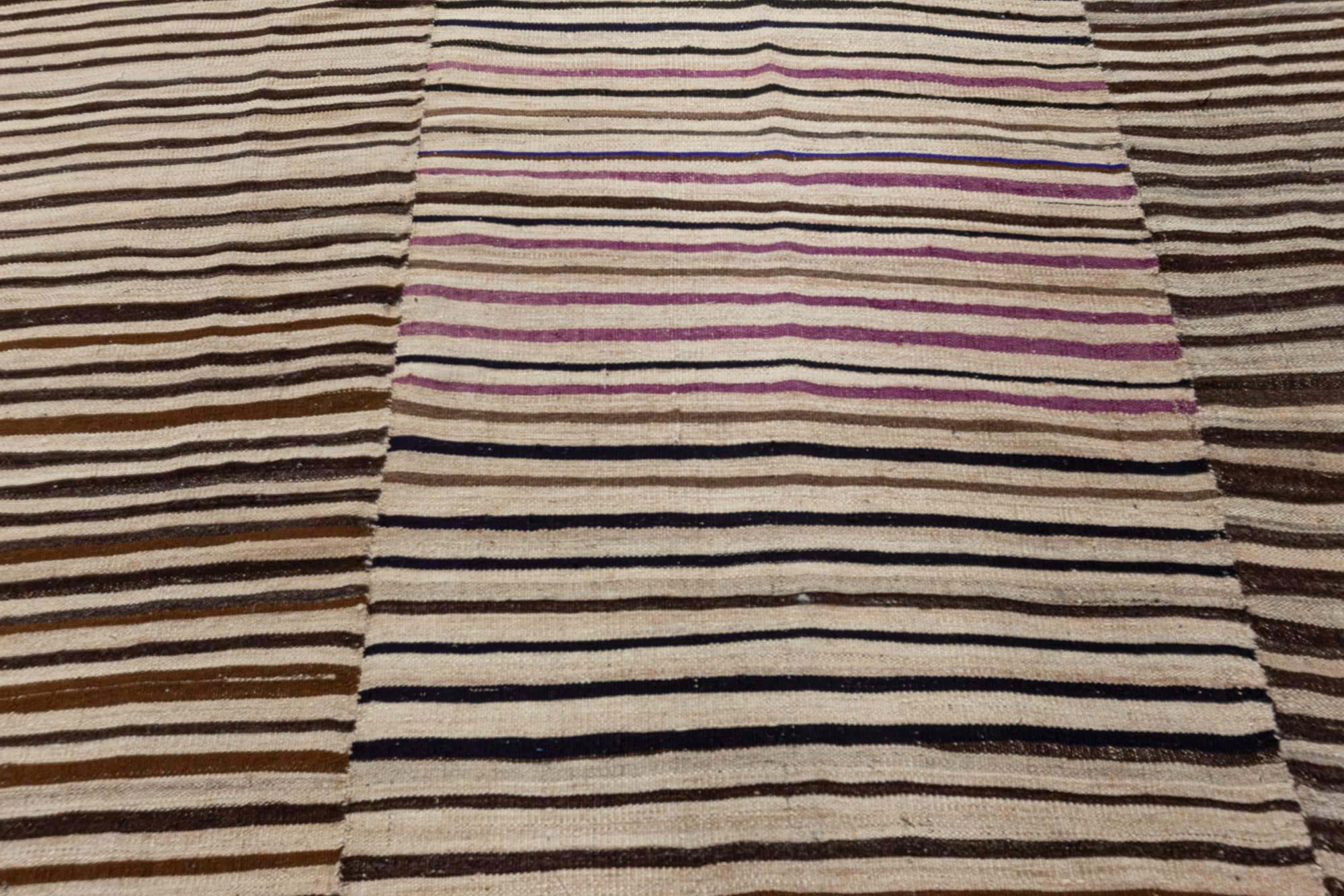 Persischer gestreifter Vintage-Teppich aus Kelim
Größe: 7'0