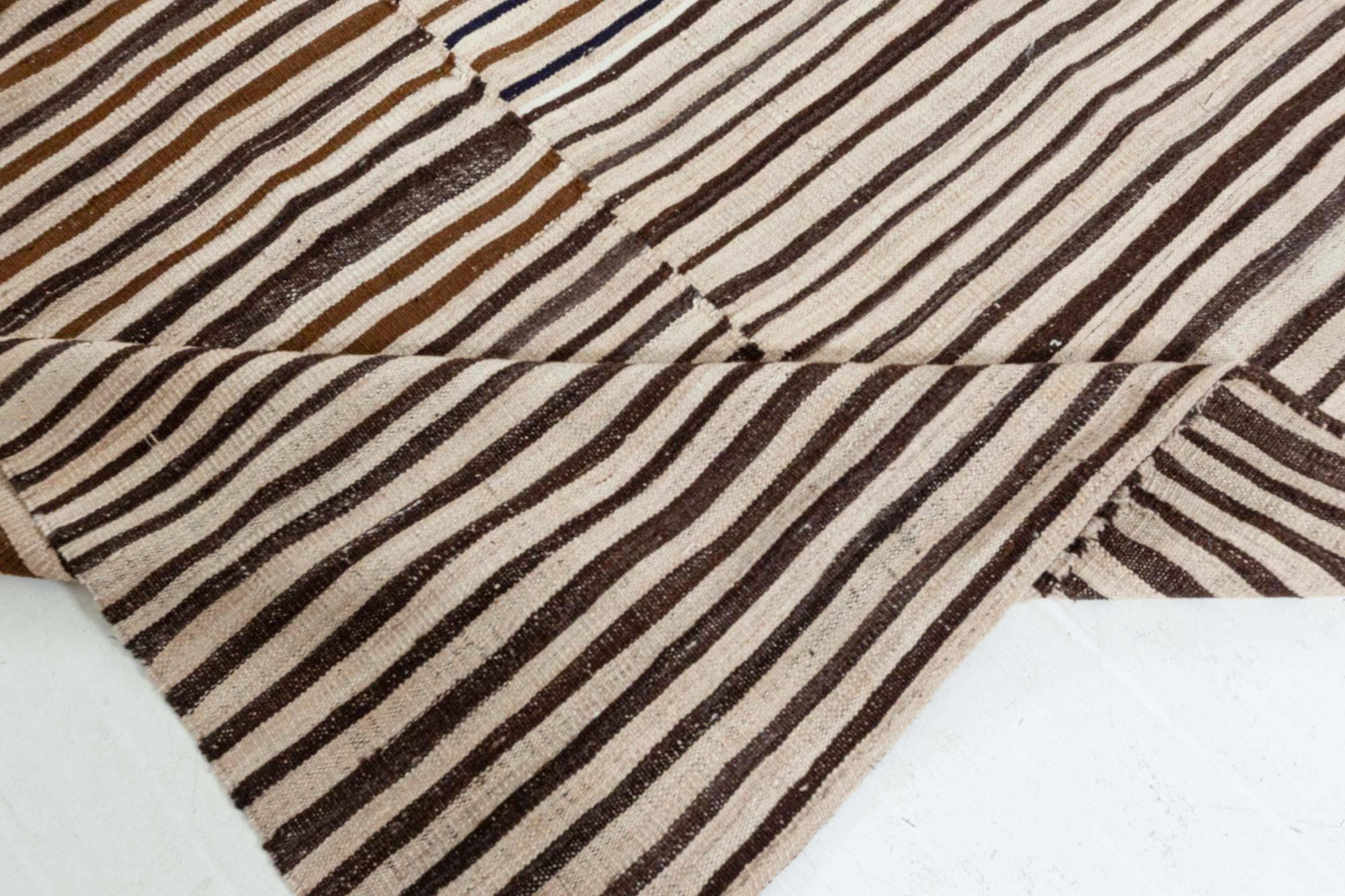 Doris Leslie Blau Vintage Persian Kilim Striped Rug (Persisch) im Angebot