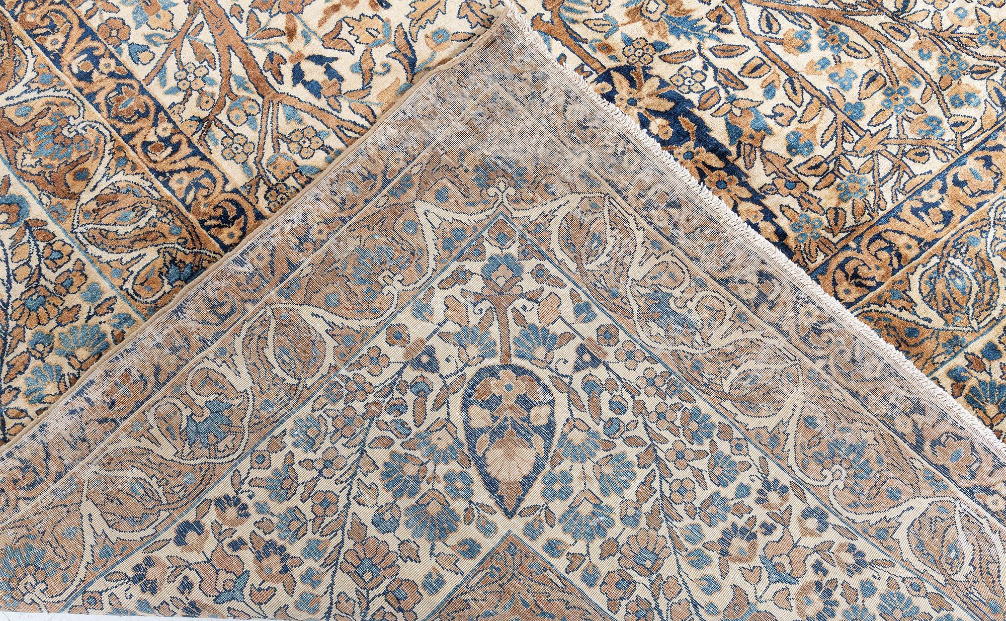 Doris Leslie Blau Vintage Persischer Kirman Handgeknüpfter Vintage-Teppich aus Wolle im Angebot 5