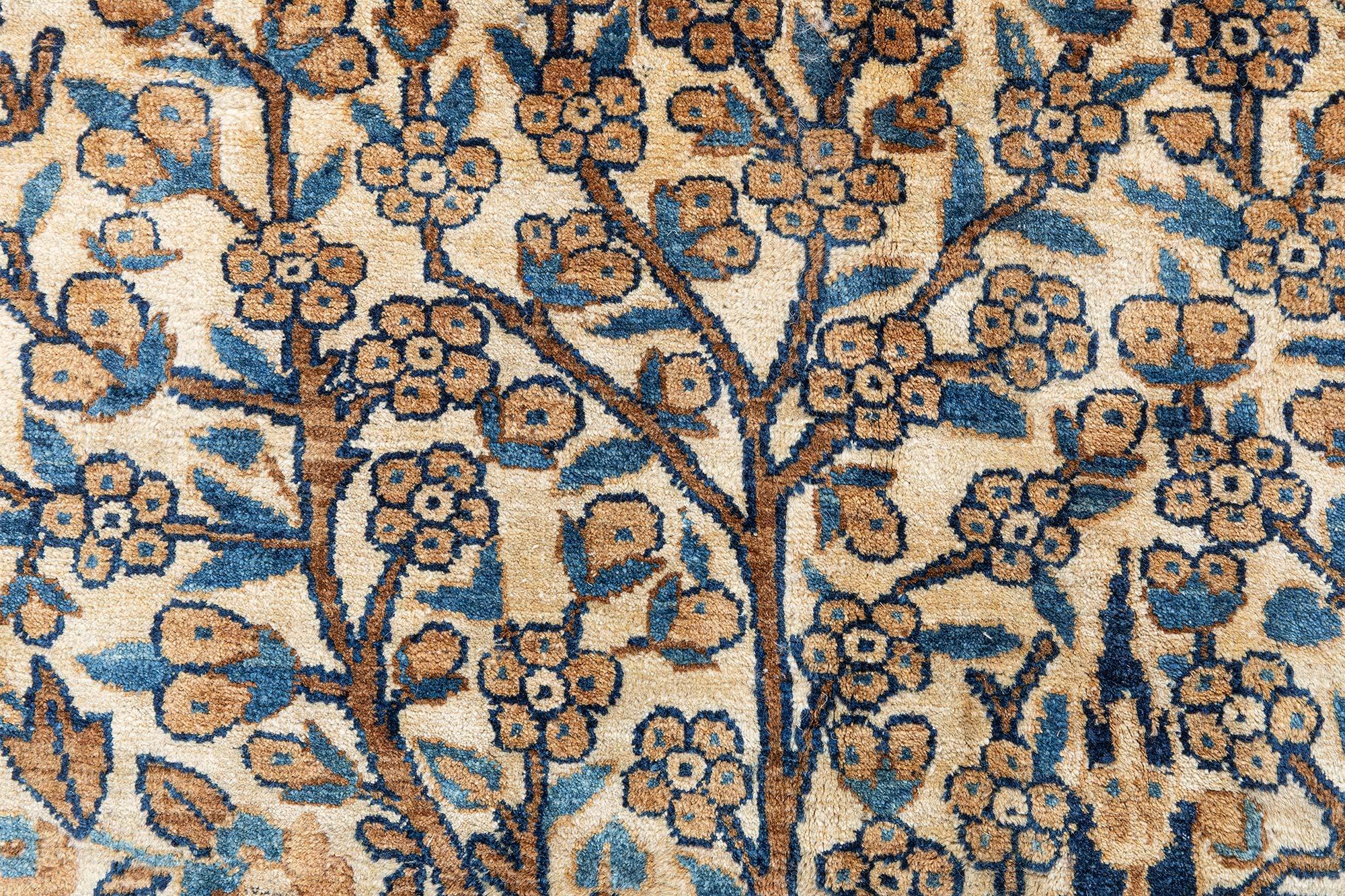 Doris Leslie Blau Vintage Persischer Kirman Handgeknüpfter Vintage-Teppich aus Wolle im Angebot 2
