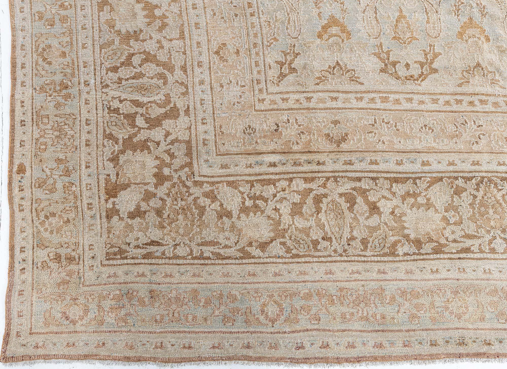 Tapis persan vintage en laine Meshad fait à la main
Taille : 11'8