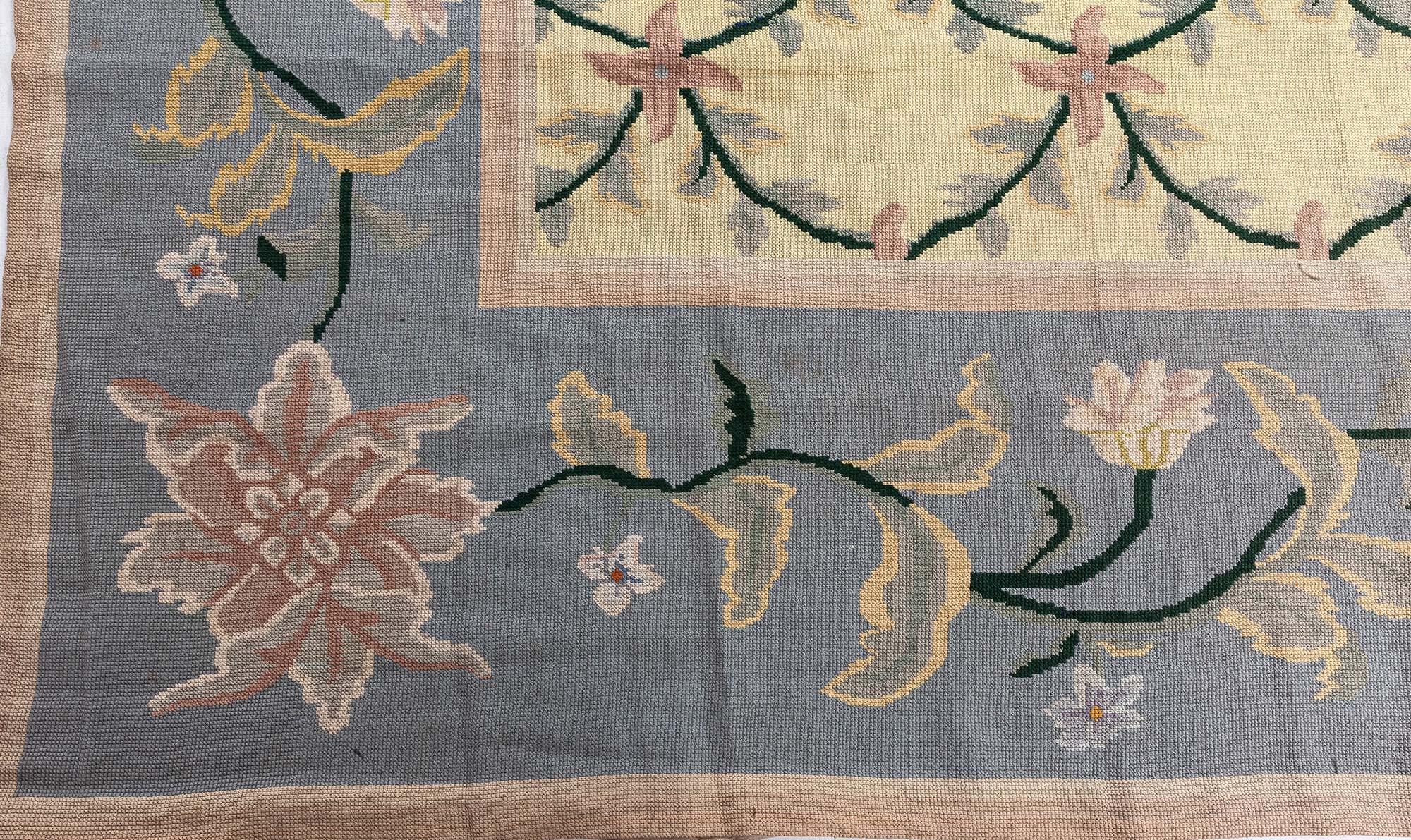 Mid-Century Modern Doris Leslie Blau Vintage Portuguese Needlepoint Rug For Sale