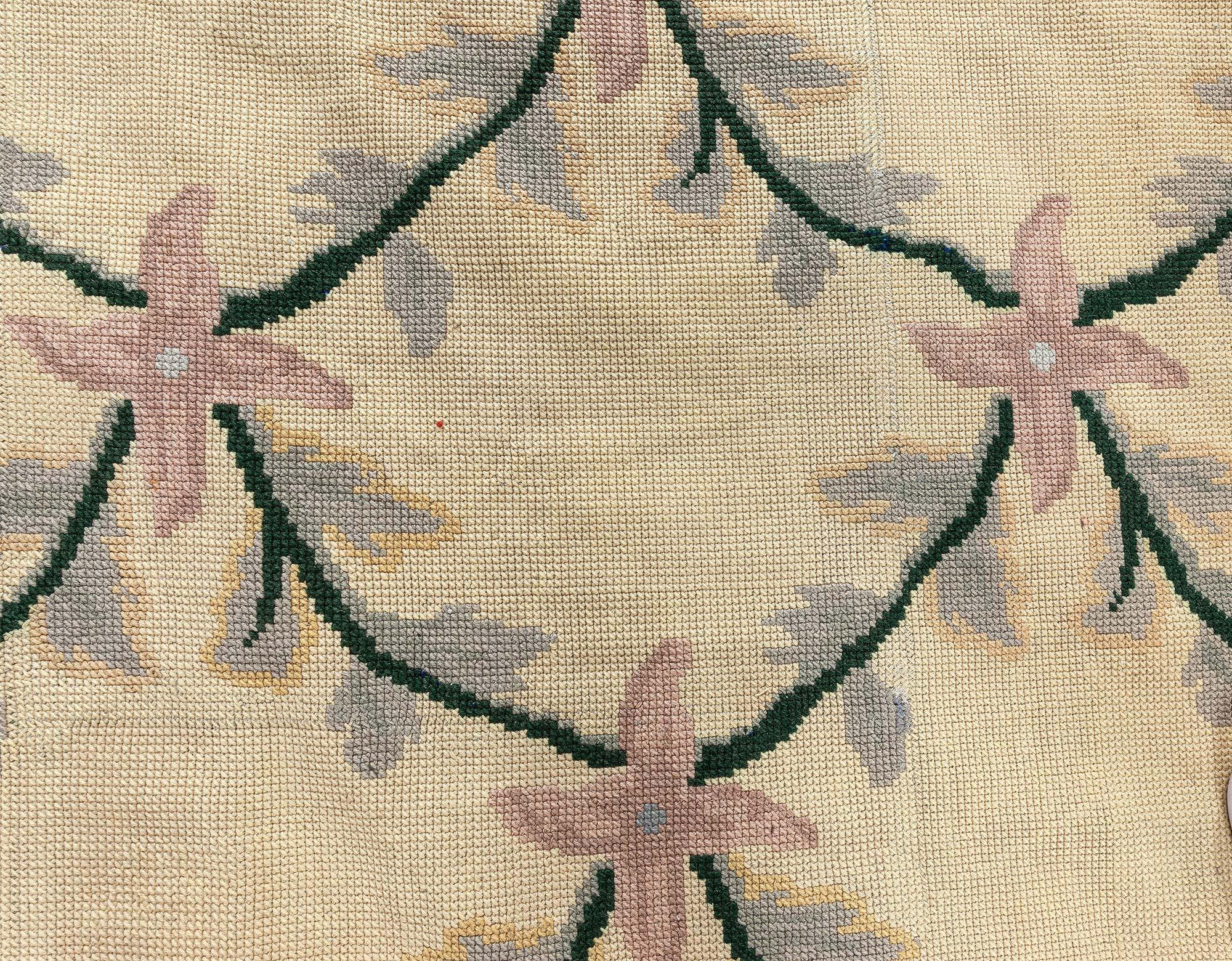 20th Century Doris Leslie Blau Vintage Portuguese Needlepoint Rug For Sale