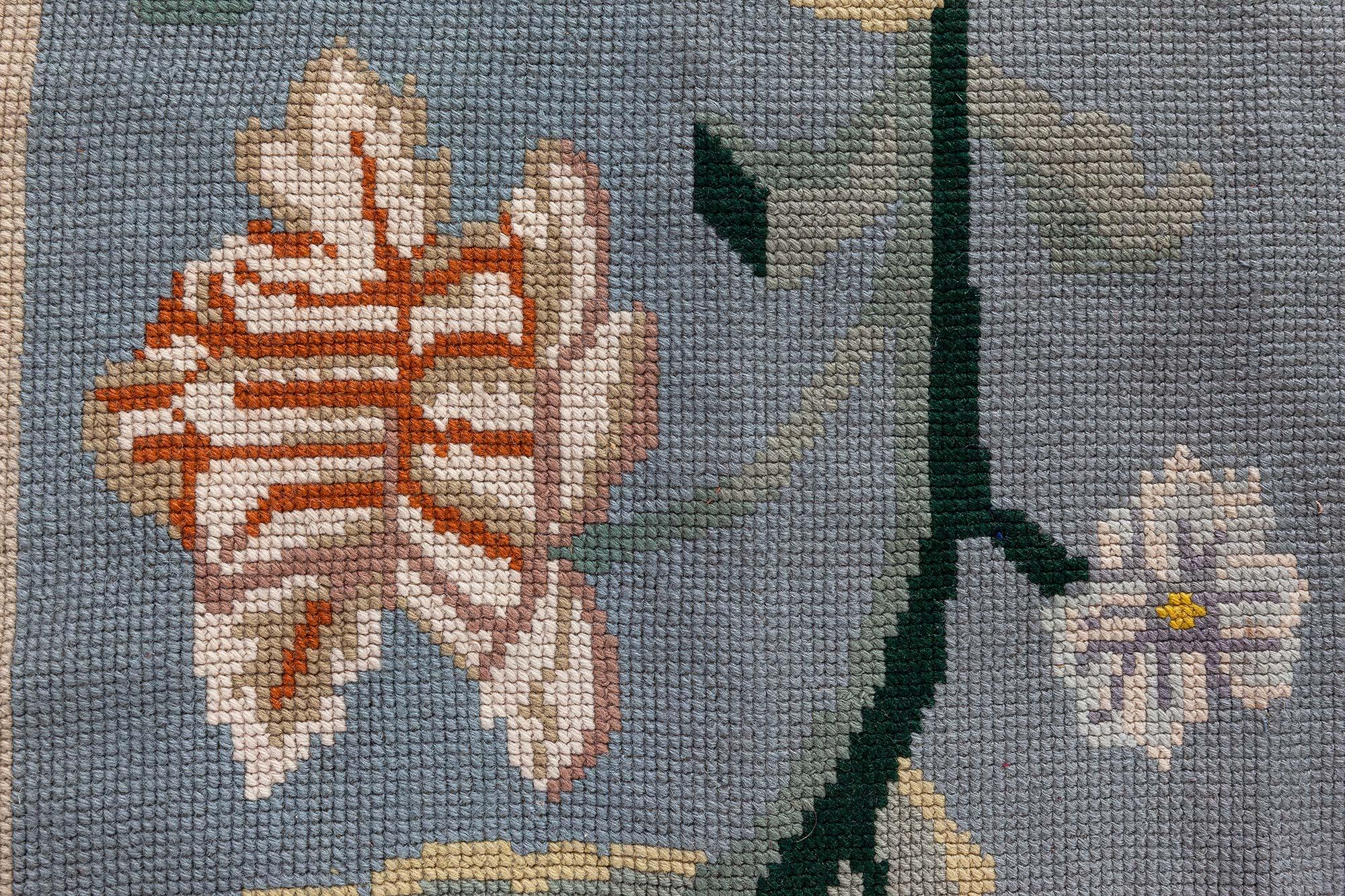 Doris Leslie Blau Vintage Portuguese Needlepoint Rug For Sale 1