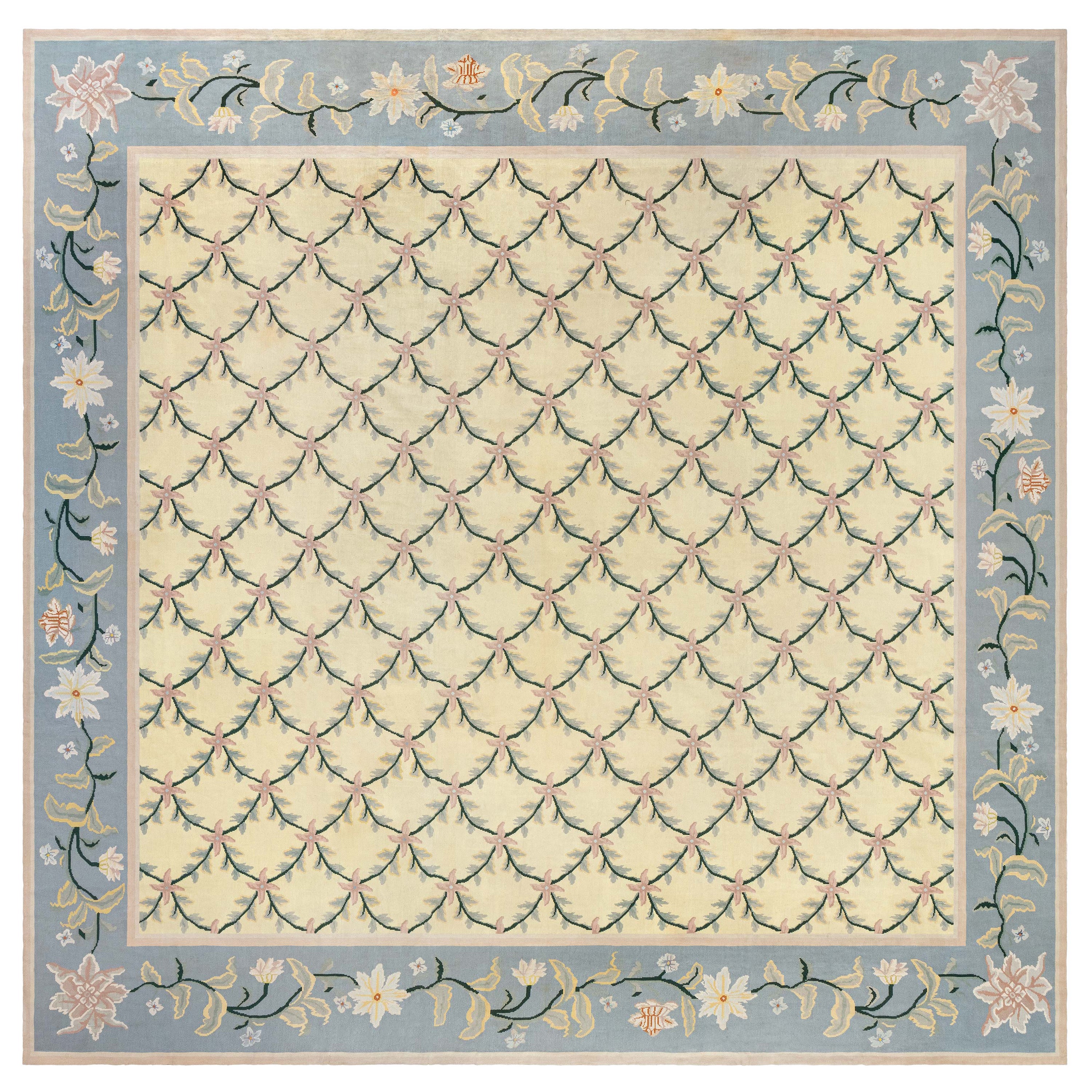 Doris Leslie Blau Vintage Portuguese Needlepoint Rug For Sale