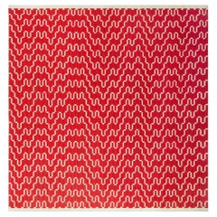 Doris Leslie Blau Vintage Red Flat Woven Double Sided Rug