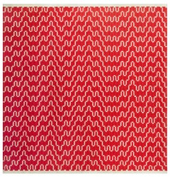 Doris Leslie Blau Vintage Red Flat Woven Double Sided Rug