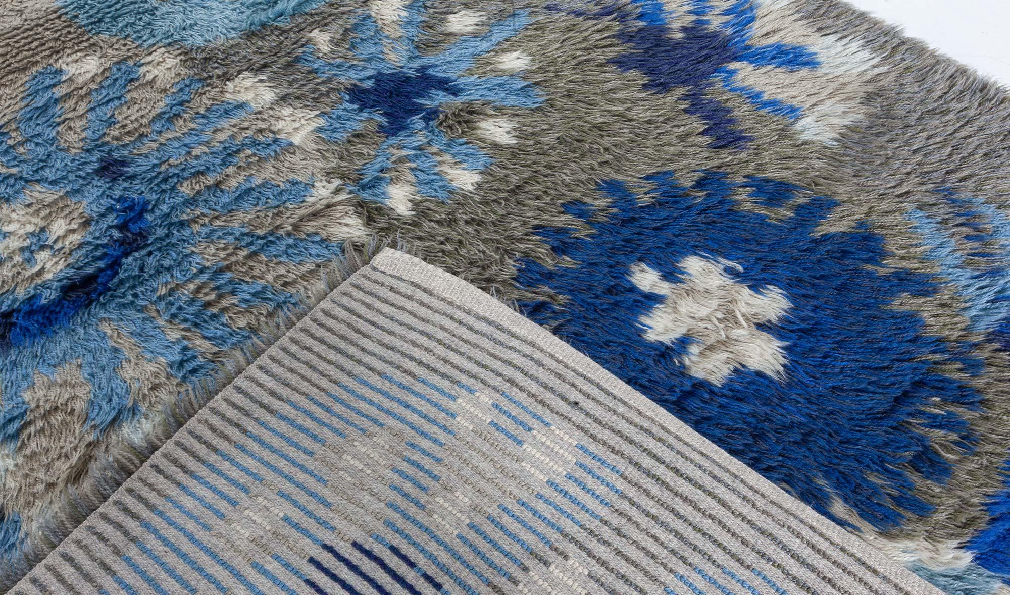 Doris Leslie Blau Vintage Rya Rug by Margareta Grandin Nettles For Sale 1