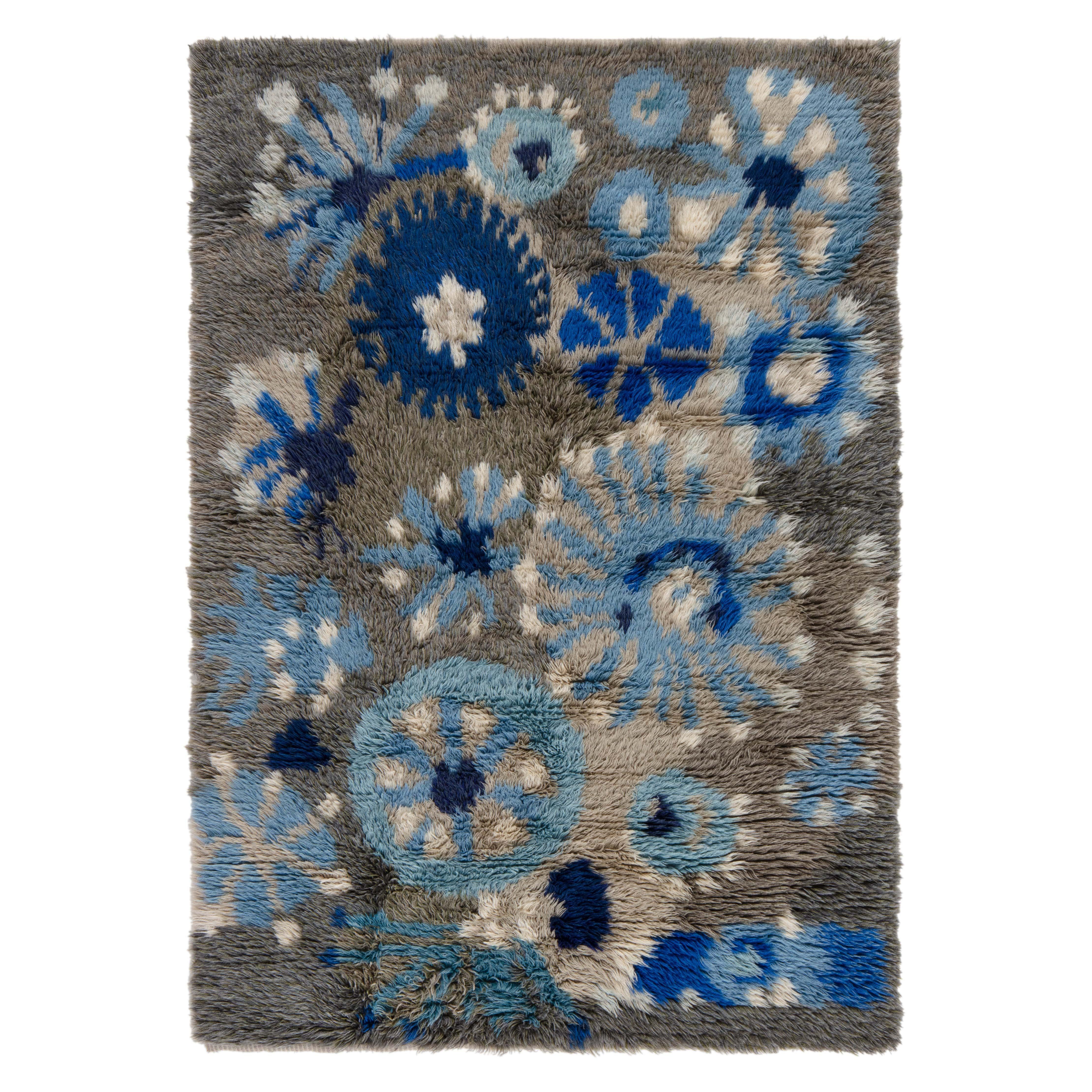 Tappeto Doris Leslie Blau Vintage Rya di Margareta Grandin Nettles