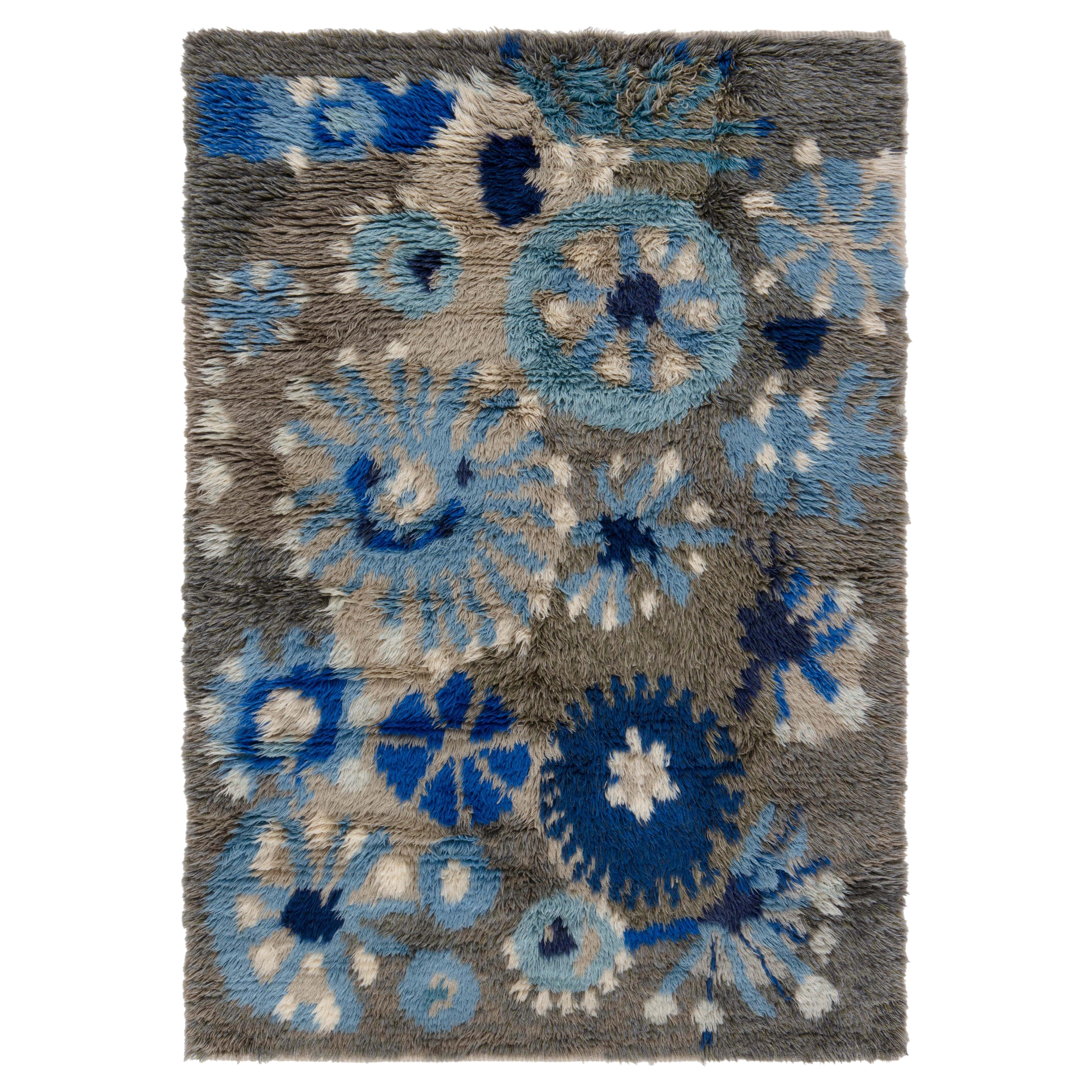 Doris Leslie Blau Vintage Rya Rug by Margareta Grandin Nettles