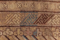 Doris Leslie Blau Vintage Samarkand Floral Warm Tan Hand-Knotted Wool Carpet