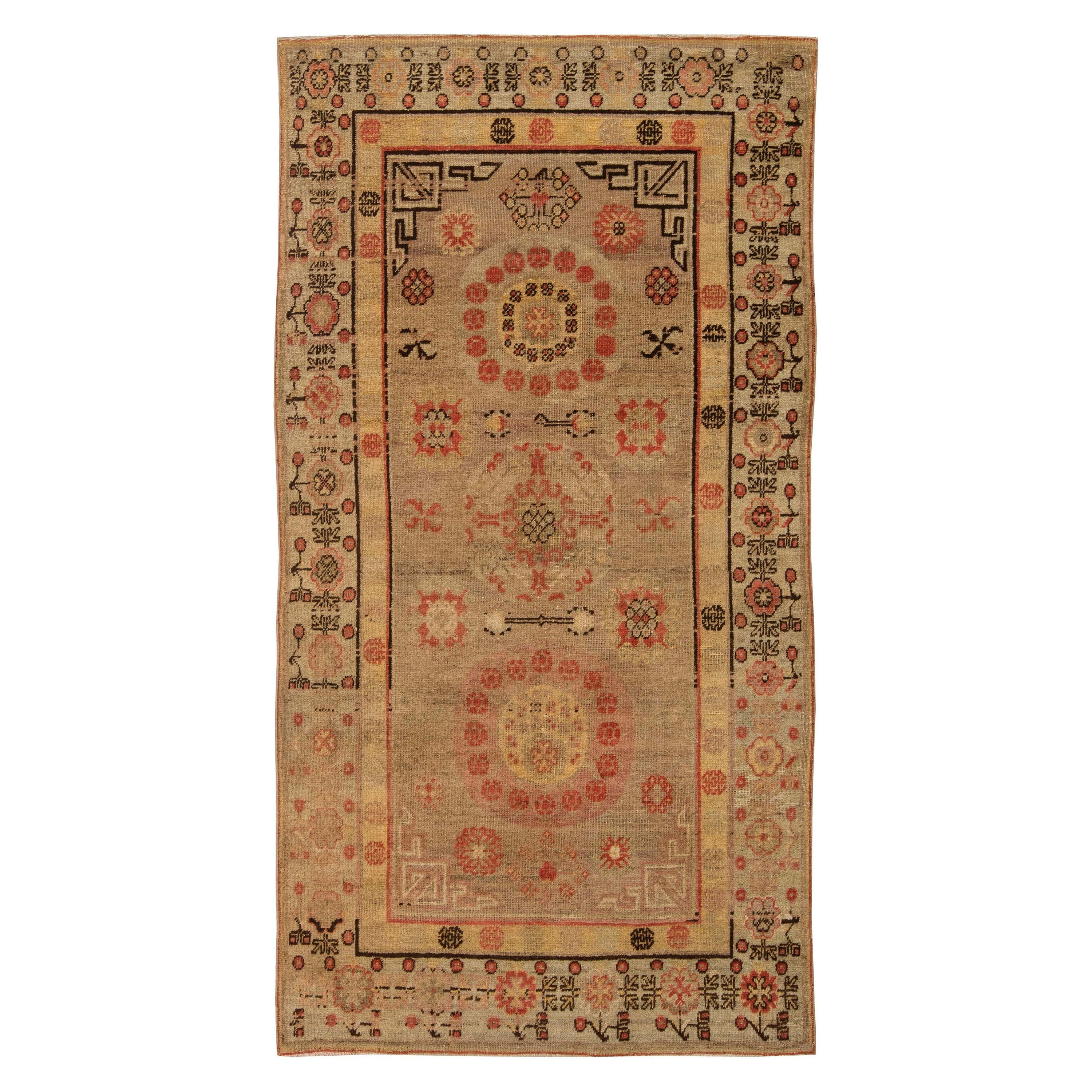 Tapis vintage Samarkand fait main Doris Leslie Blau en vente