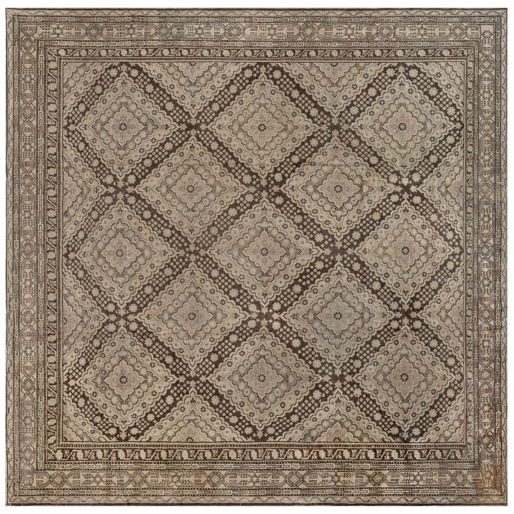 Tapis vintage Samarkand Khotan noué à la main Doris Leslie Blau