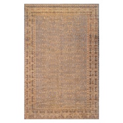 Doris Leslie Blauer Vintage Samarkand (Khotan) Handgefertigter Wollteppich