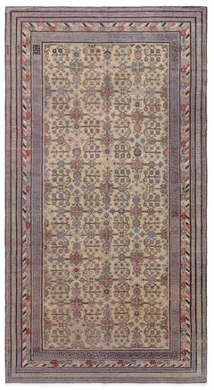 Doris Leslie Blau Alfombra de lana hecha a mano Vintage Samarkanda "Khotan