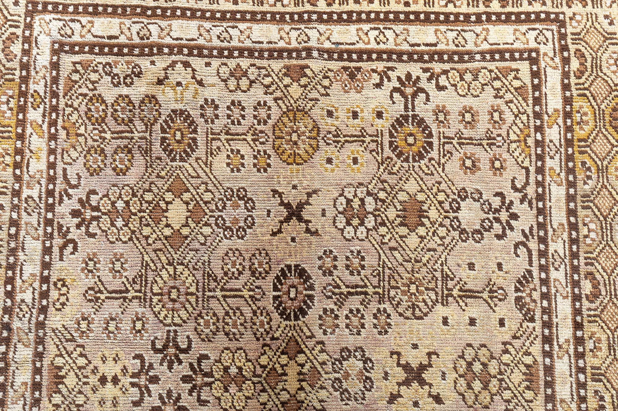 Wool Doris Leslie Blau Vintage Samarkand (Khotan) Rug For Sale