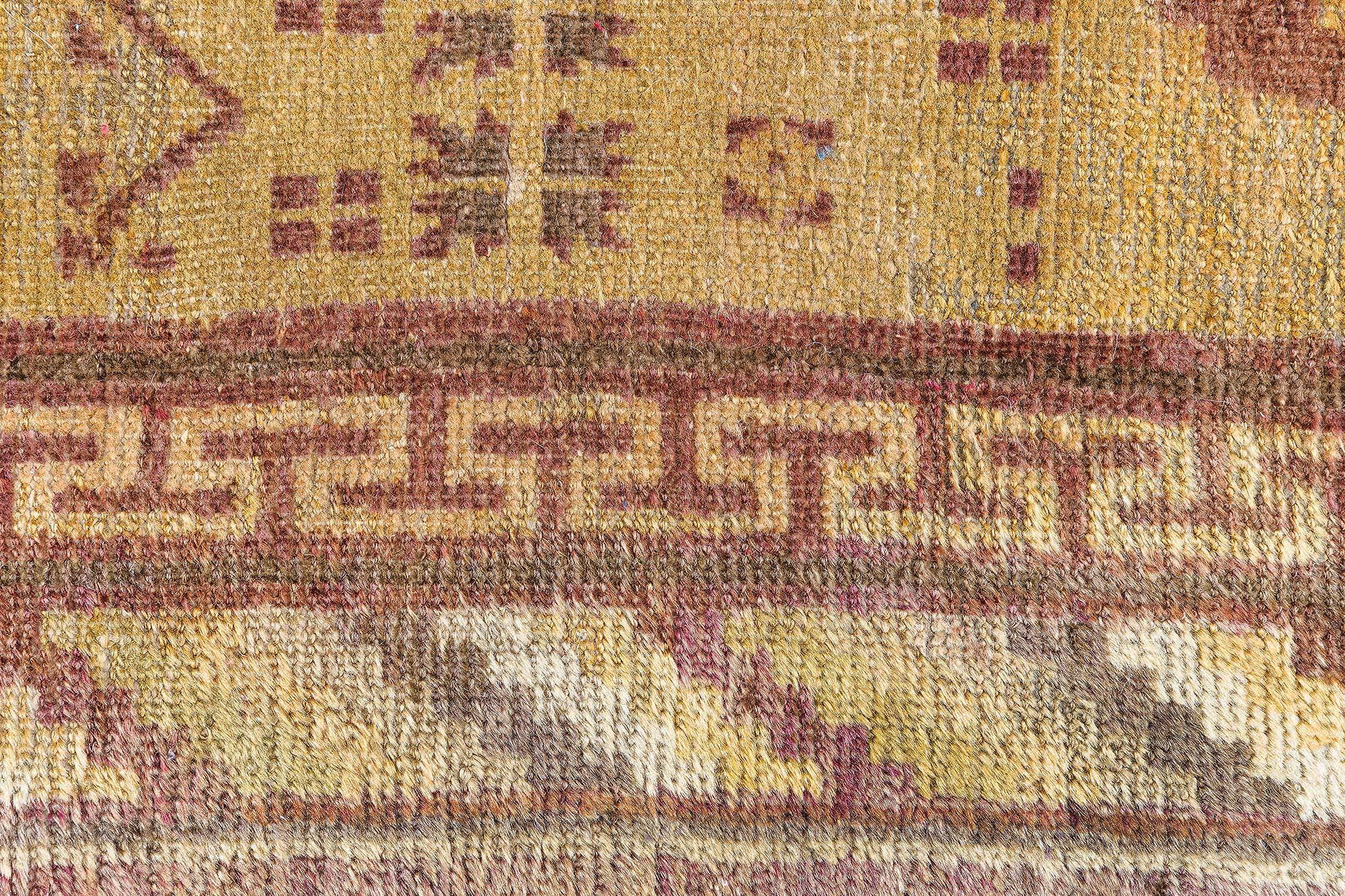 Doris Leslie Blauer Samarkand Vintage Samarkand-Teppich (Afghanisch) im Angebot