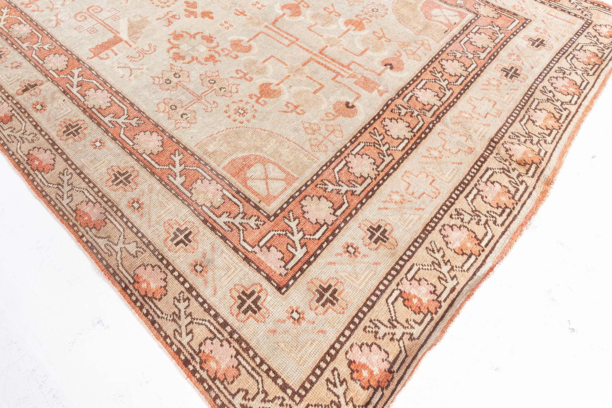 Laine Tapis Samarkand vintage Doris Leslie Blau en vente