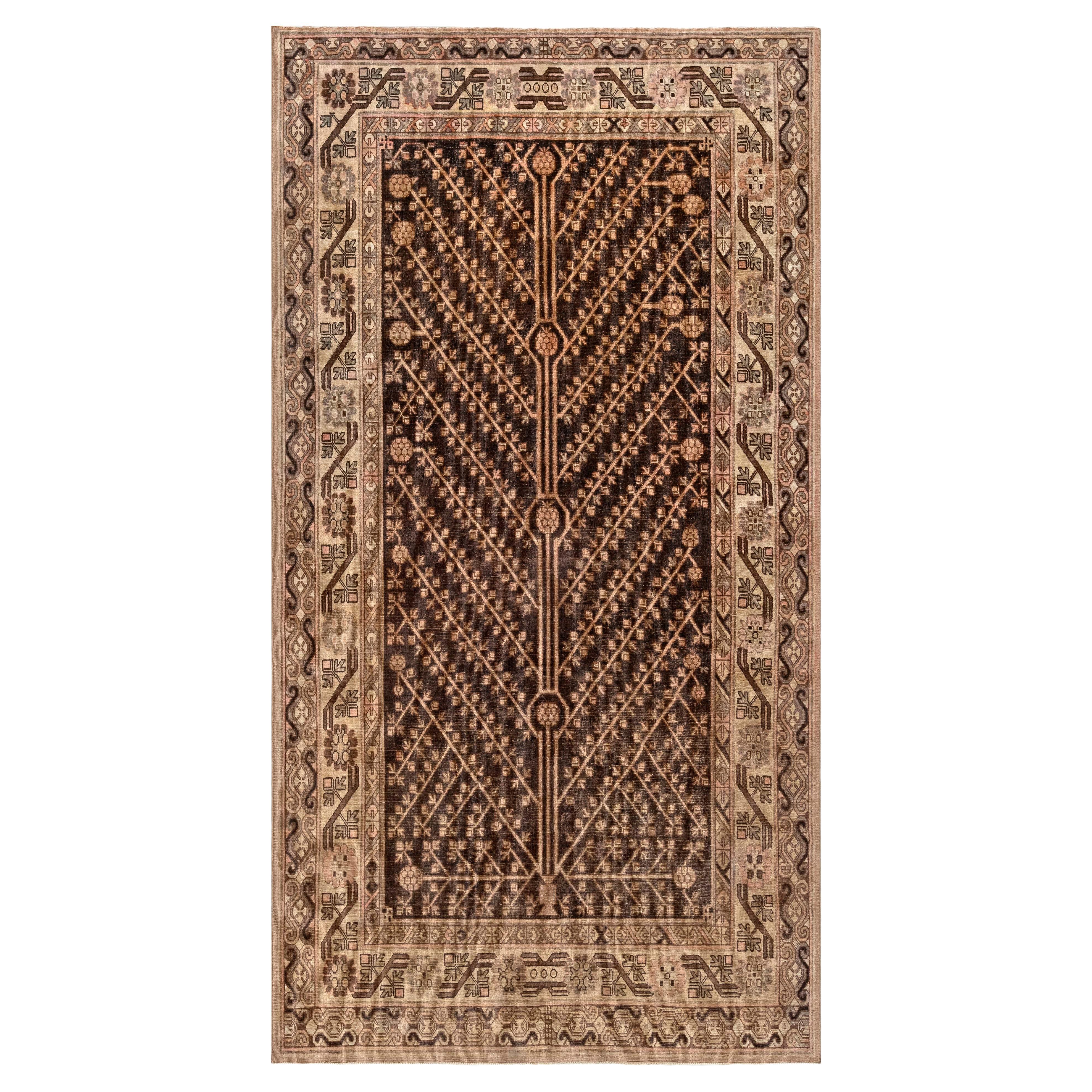 Doris Leslie Blauer Samarkand Vintage Samarkand-Teppich