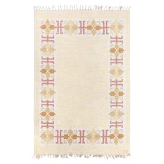 Doris Leslie Blau Vintage Scandinavian Beige Flatweave Carpet By Fredrik Fiedler