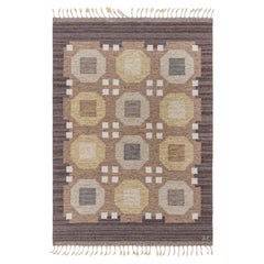 Doris Leslie Blau Vintage Scandinavian Beige Flatweave Carpet By Rakel Carlander