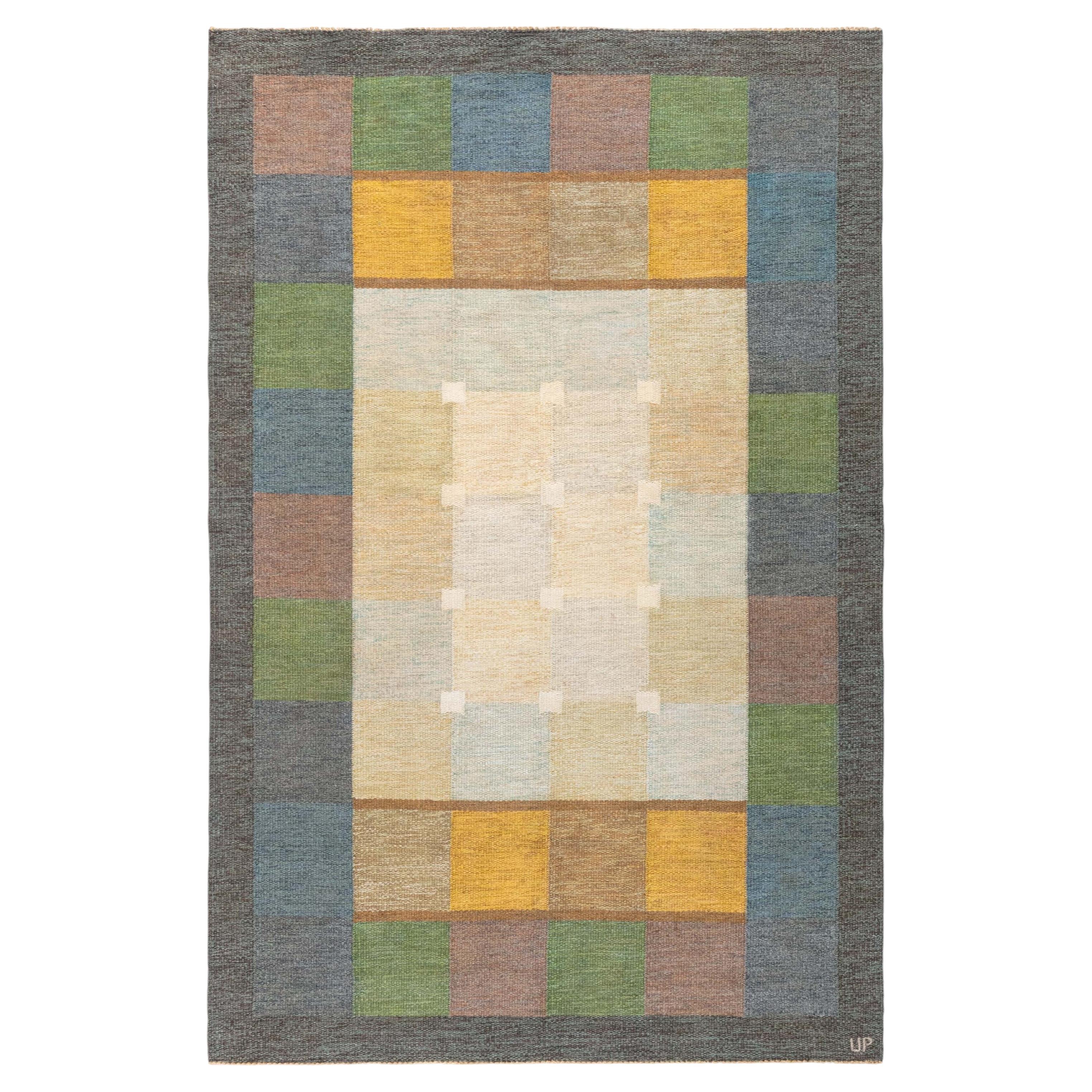 Doris Leslie Blau Vintage Scandinavian Beige Flatweave Carpet By Ulla Parkdal