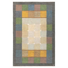 Doris Leslie Blau Vintage Scandinavian Beige Flatweave Carpet By Ulla Parkdal