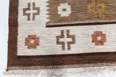 Doris Leslie Blau Vintage Scandinavian Flat-Weave Rug in Earth Tones