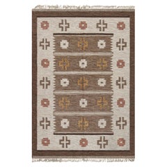 Doris Leslie Blau Vintage Scandinavian Flat-Weave Rug in Earth Tones